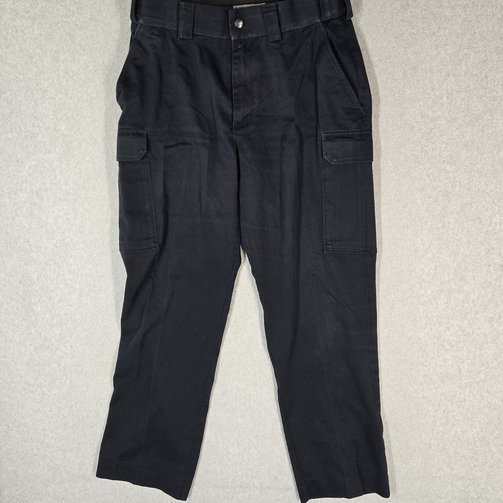 5.11 Tactical Men Pants US 34 Black Cargo Twill PDU 31" Inseam READ